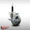 Service Caster 3.5'' SS Gray Poly Swivel 3/4'' Expanding Stem Caster with Brake SCC-SSEX20S3514-PPUB-TLB-34 - alternate 2